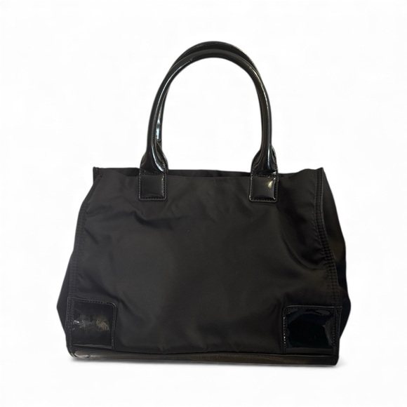 Tory Burch Black Nylon and Patten Leather Bag - Picture 2 of 14